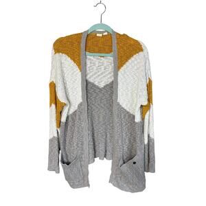 Roxy Women’s Small Chevron Cardigan Sweater – Open Front